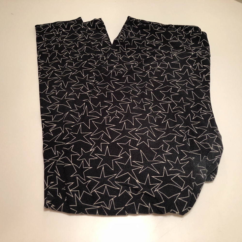 LULAROE - Black/White Star Leggings -TC